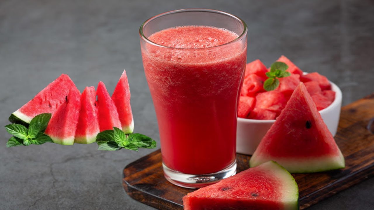 طريقة عمل عصير البطيخ مثل محلات العصائر والكافيهات / How to make watermelon juice like juice shops
