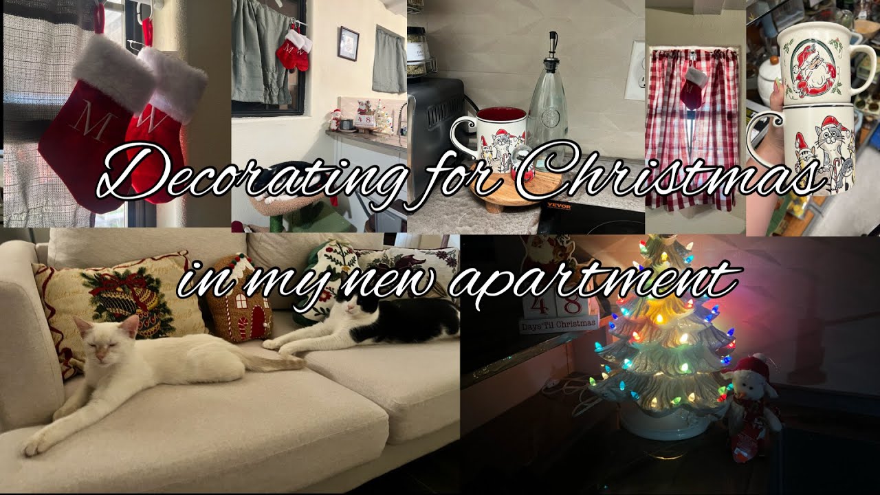 Decorate my apartment for Christmas with me| Shop + Decorate With Me 🎄||Moving Diaries.mp4