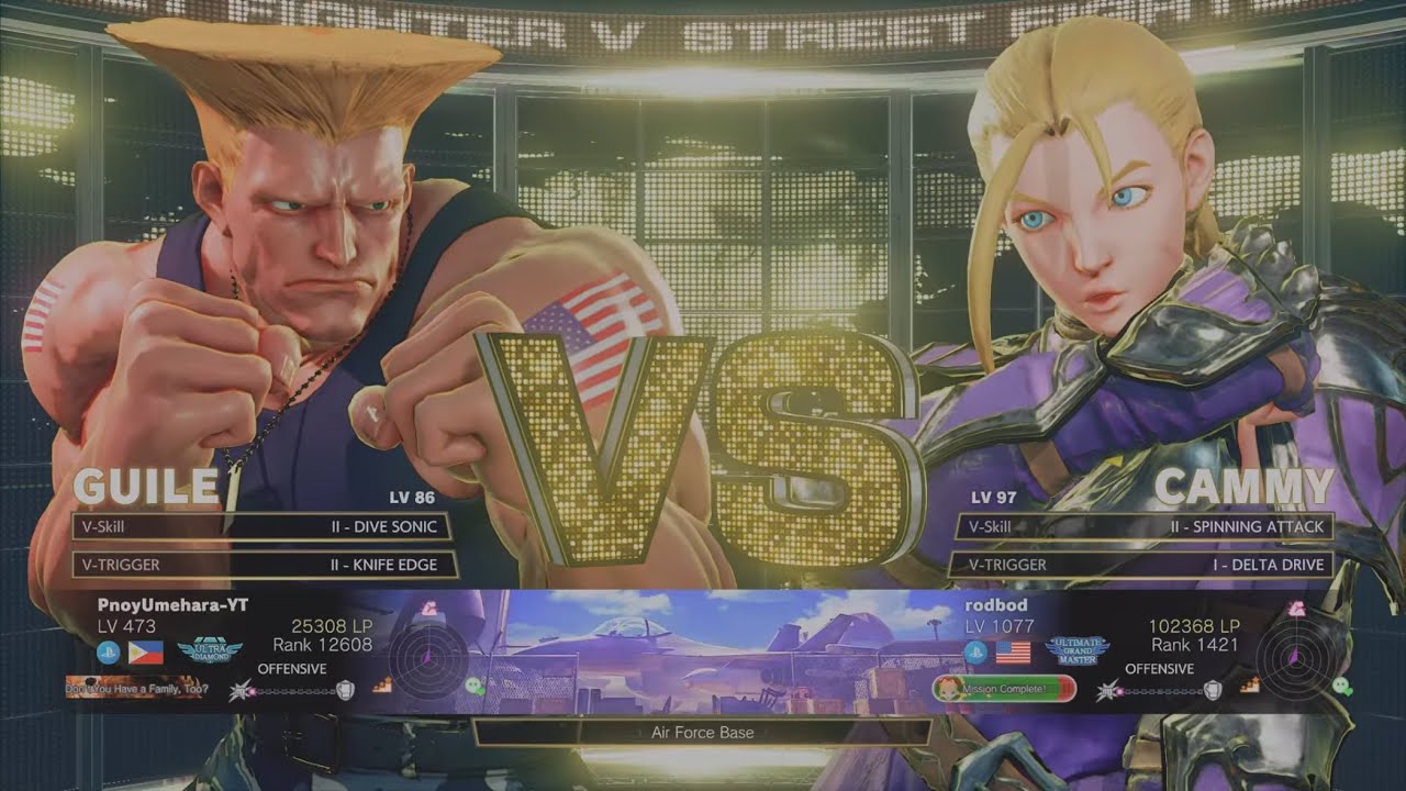 Guile VS Cammy (rodbod) | Street Fighter V: Champion Edition