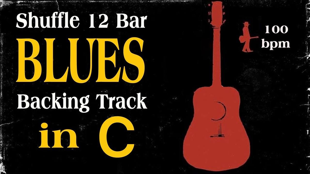 Shuffle 12 Bar Blues Guitar Backing Track in C