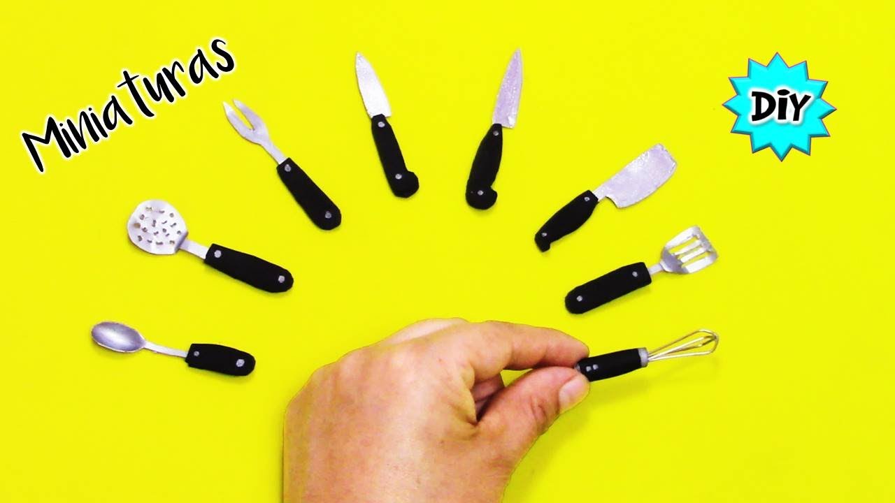 DIY: Como Hacer Utensilios de Cocina En Miniatura para Coleccionista de Muñecas Barbie Reciclando!