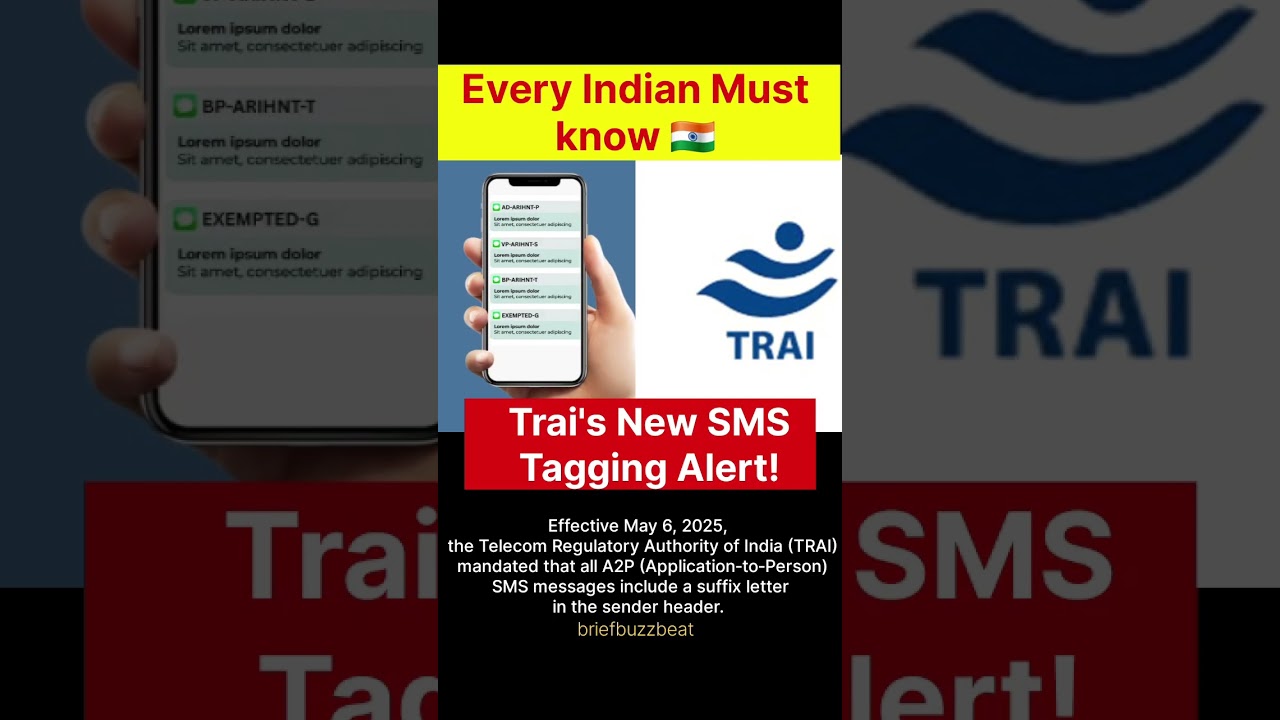 &ldquo;TRAI&rsquo;s New SMS Header Suffix Rule: From May 6, Every Message Now Tagged as &ndash;P, &ndash;S, &ndash;T, or &ndash;G&rdquo;