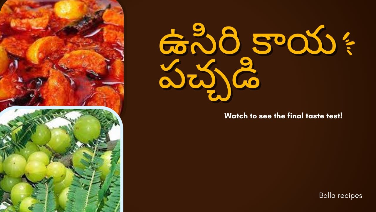 అమ్మమ్మ కాలం నాటి ఉసిరికాయ పచ్చడి | Traditional Usirikaya( amla) Pachadi