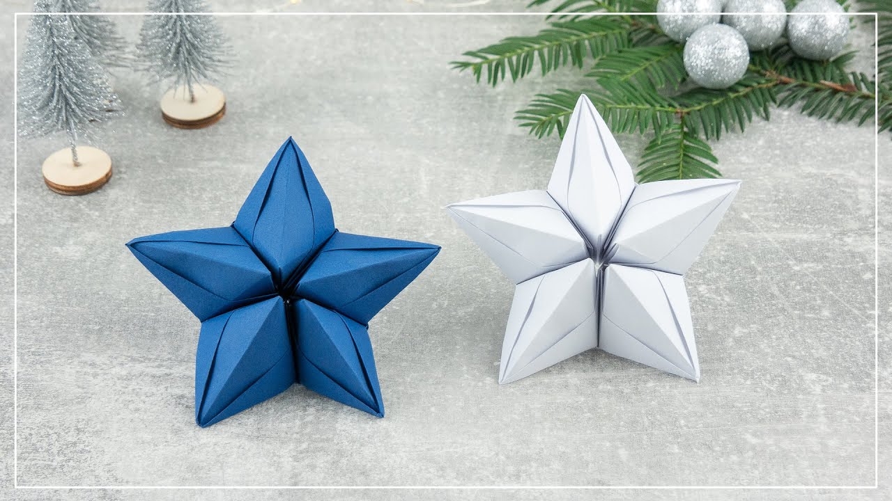 Origami Stern falten | schöne DIY Deko Idee für Weihnachten