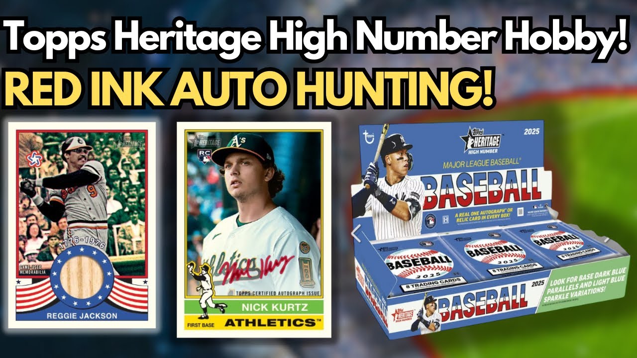 Поиск автографов Red Ink! Набор коллекционных карточек Topps Heritage High Number 2025 года!