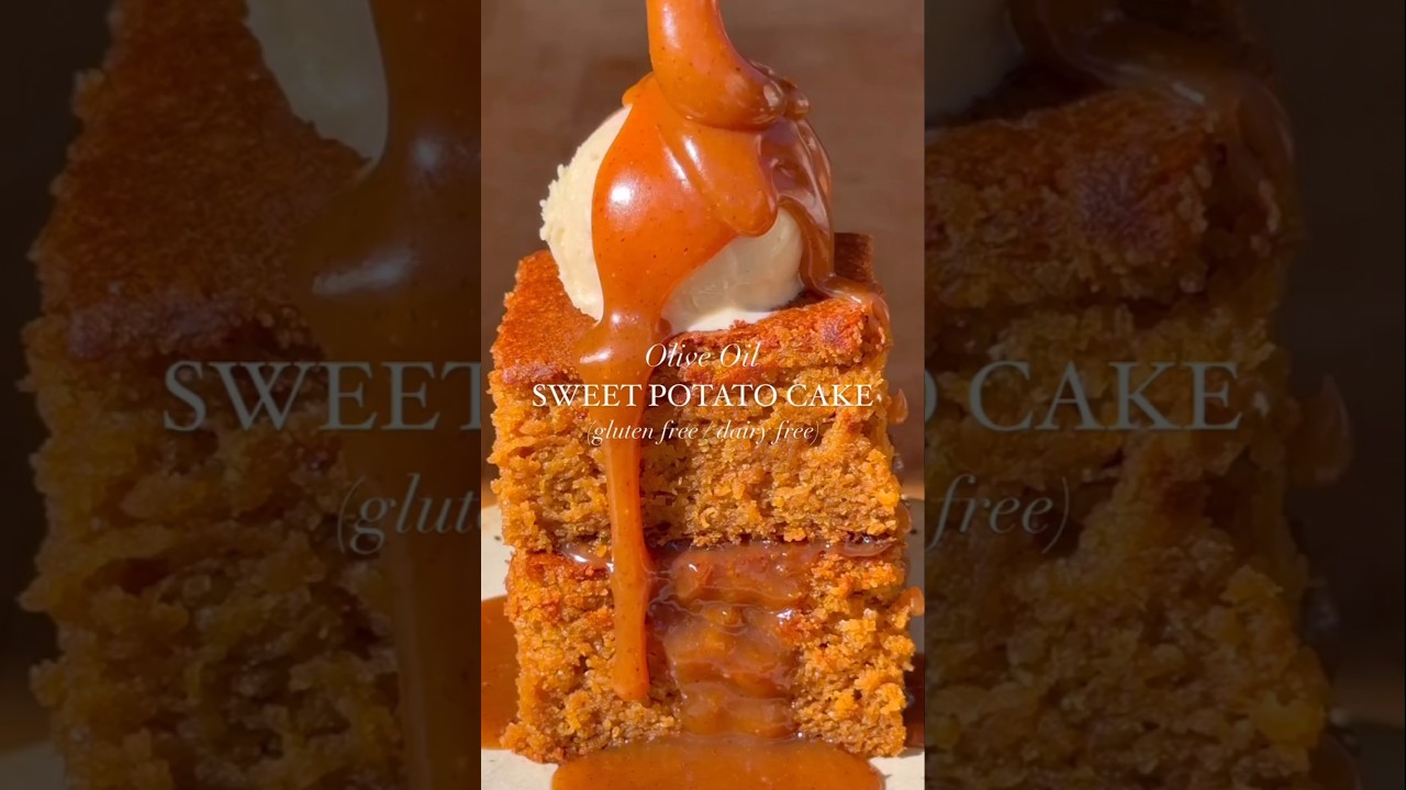 Homecafe Dessert Series | Sweet Potato Cake 🍠🍰 | Gluten and Dairy Free Cake #shorts #homecafe