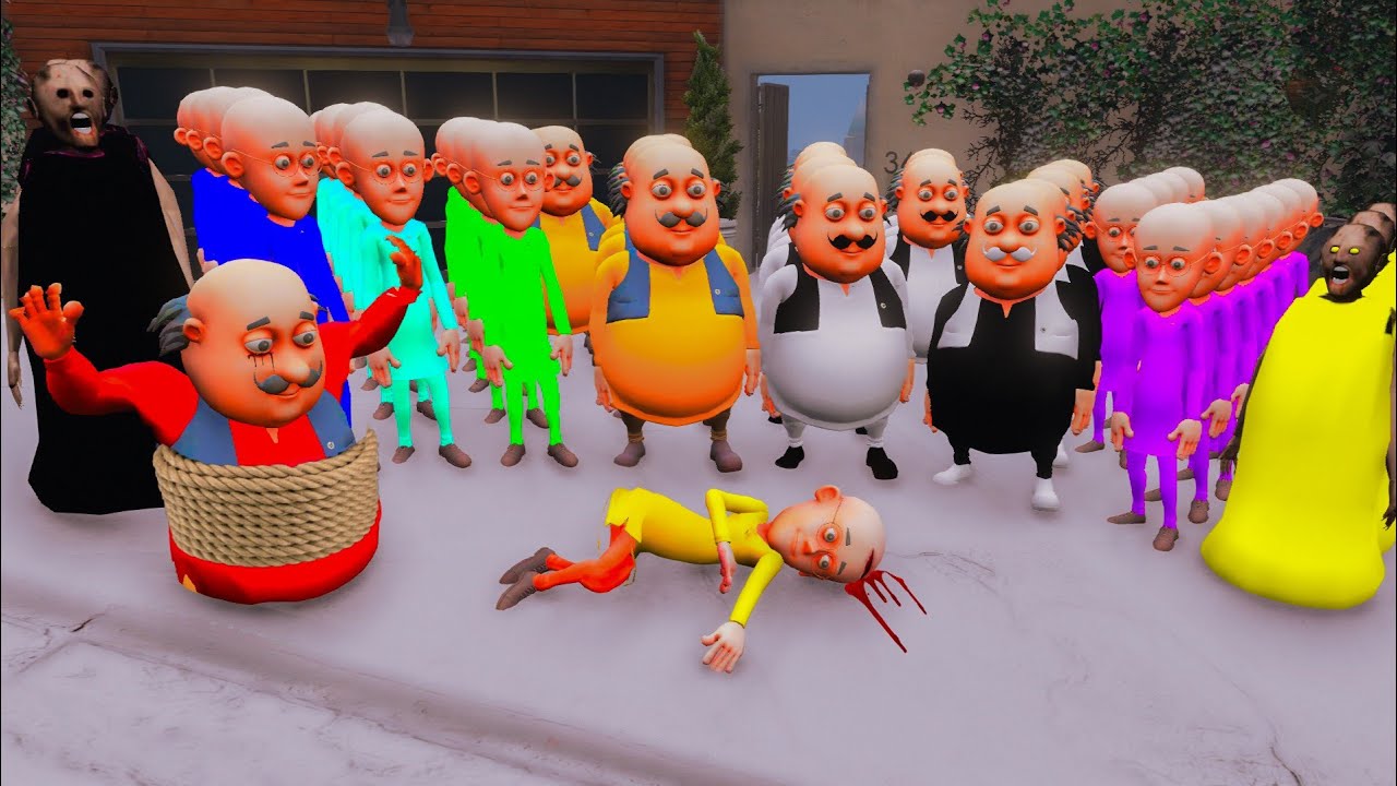 Motu colourful and Motu ki planning😱granny, colourful In gta 5 cartoon @F2FGta 