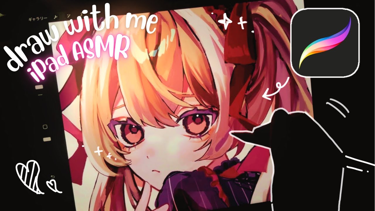 draw with me🖤￤iPad  ASMR ￤digital art🎨 ￤procreate