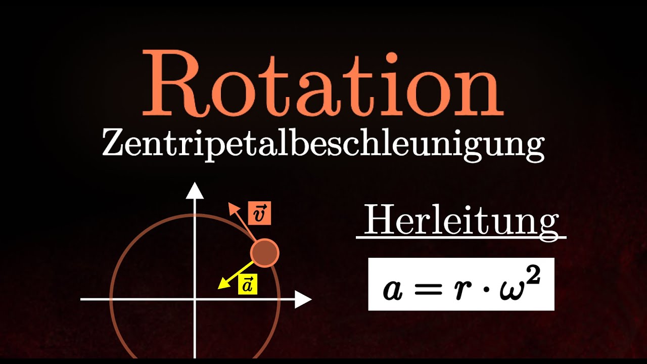Zentripetalbeschleunigung - Herleitung der Formel! (Physik)