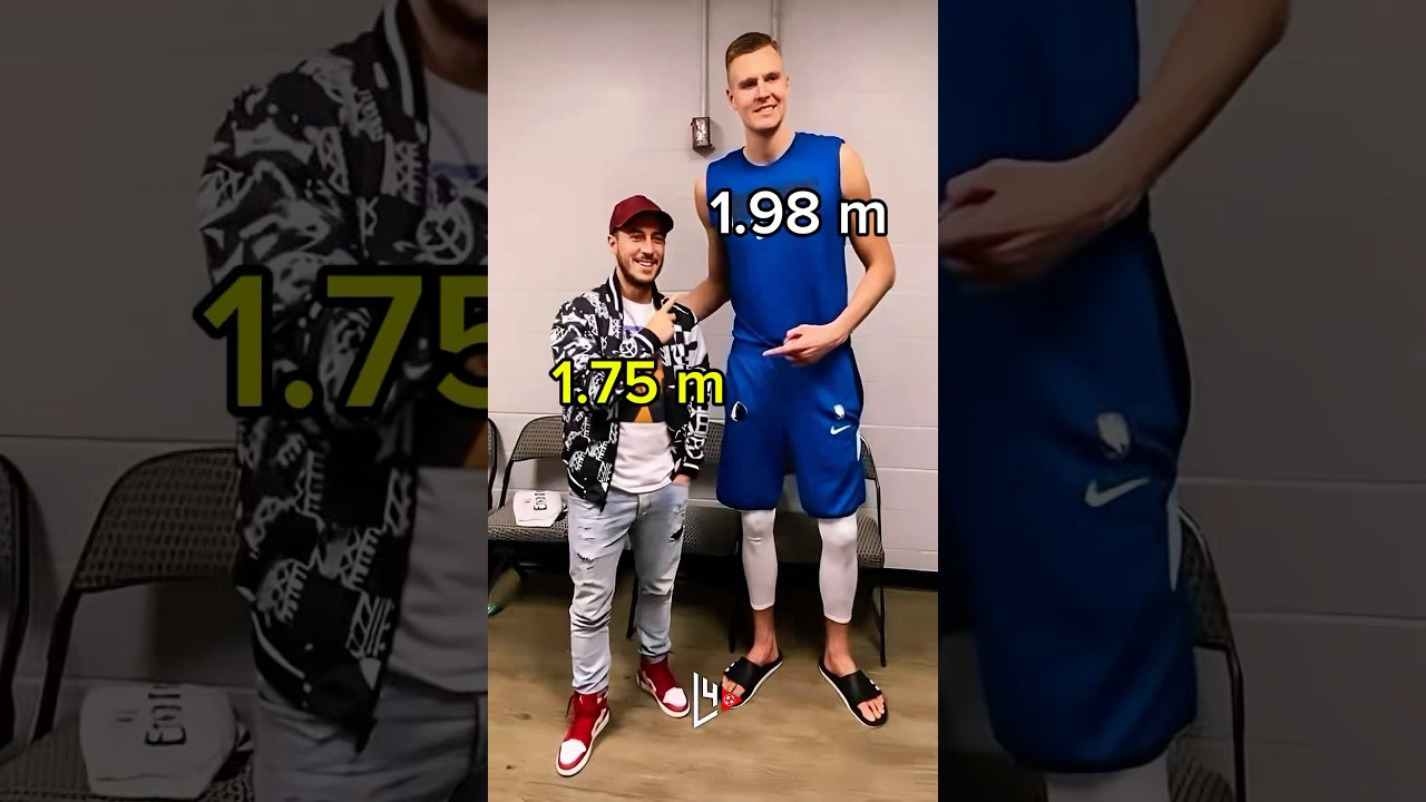 Height Difference between Footballers and Basketball Players #ronaldo #vinijr #basketball #football