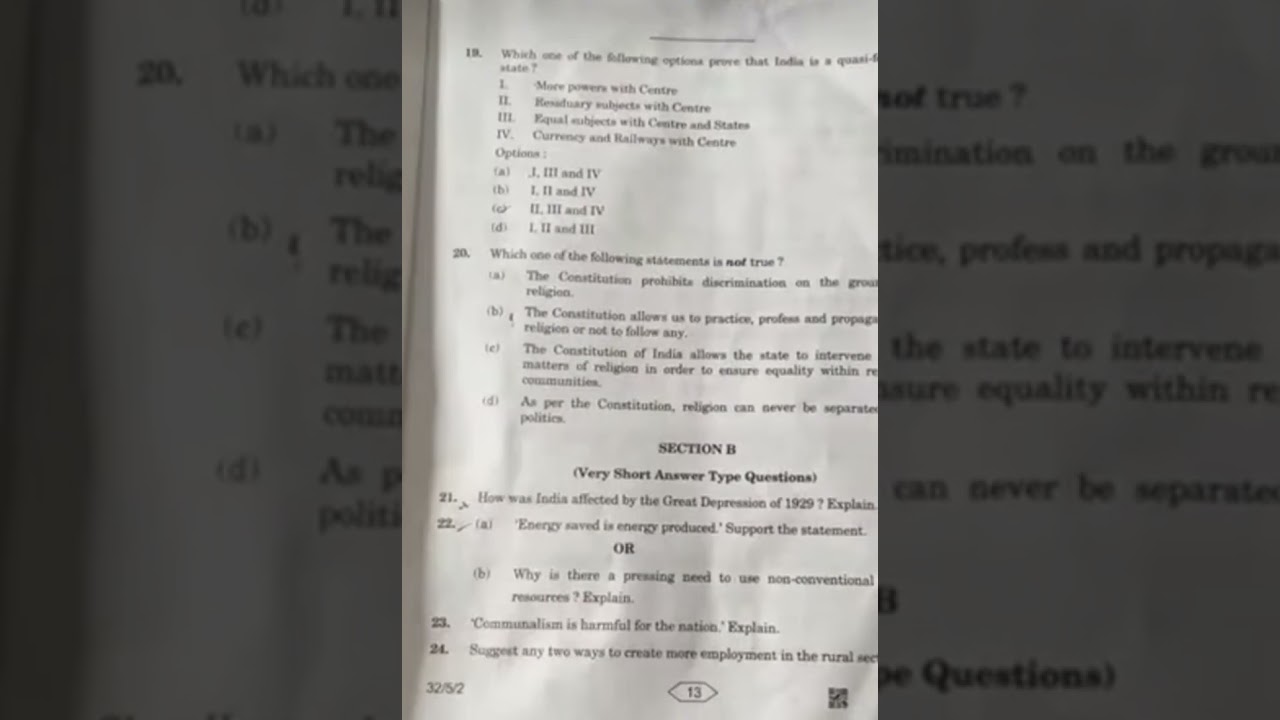 CBSE class 10 social science Guess paper (07/03/2024) || #utkarsheducationhub #cbseclass10 #cbse