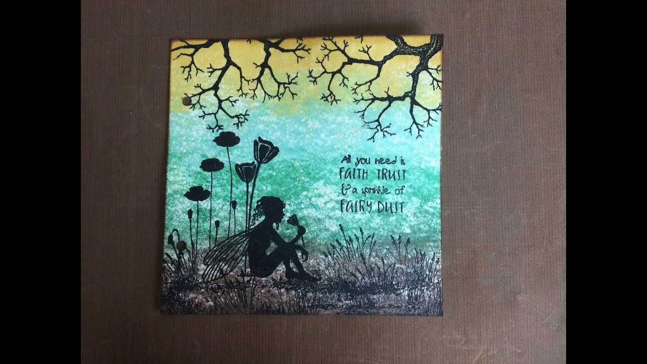 Lavinia stamps and inking with a brayer