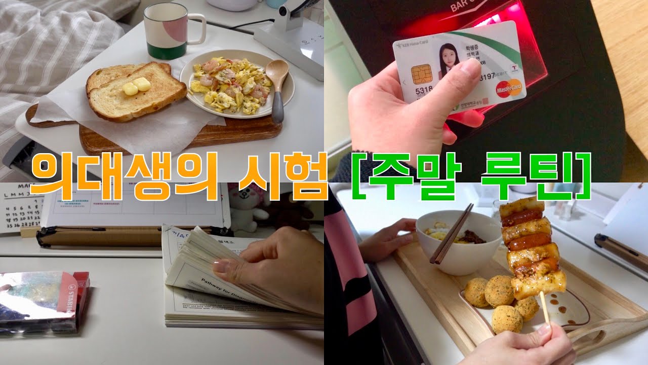 일상 VLOG | 👩🏻‍⚕️ 의대생은 시험기간 주말을 어떻게 보낼까?✨ (생각보다 단순한 주말 루틴)
