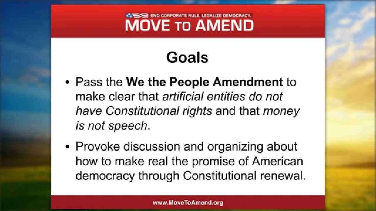 Take Action Webinar: Introduction to Move to Amend (August 2015)