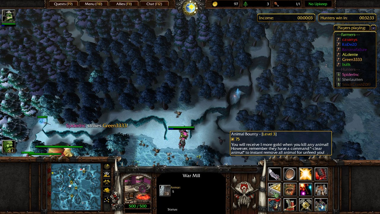 WarCraft 3 Farmer vs Hunter #266 Hunter