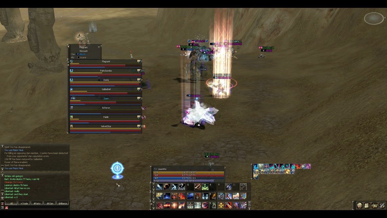 Lineage 2 mass PVP at Barakiel Bishop's POV