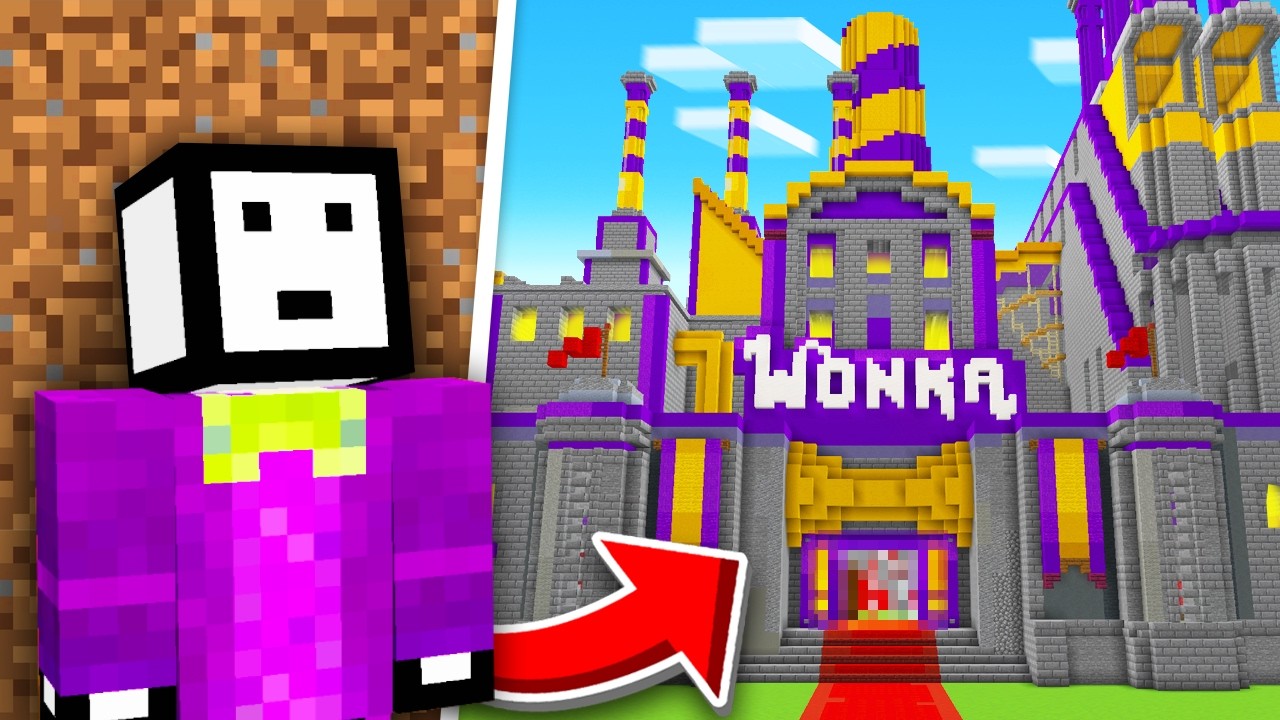 I Built Willy WONKA's Chocolate Factory in Minecraft!
