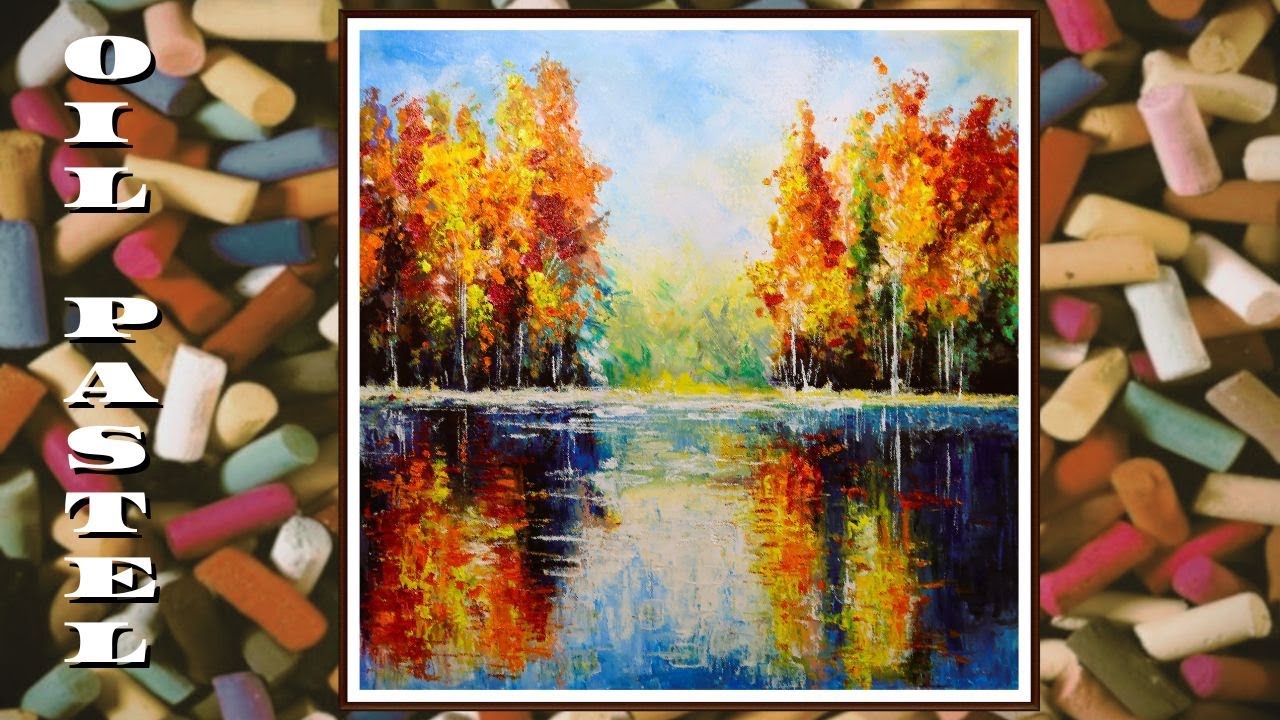 Oil Pastel  Painting and Drawing step by step, Ölpastellkreide malen, Tutorial