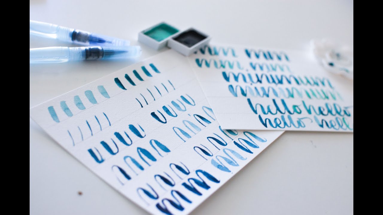 Brush Lettering with Watercolors