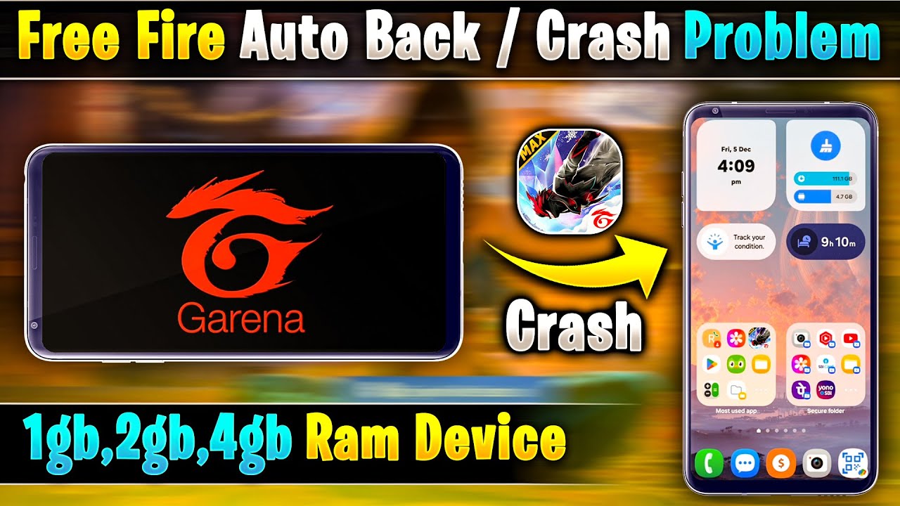 Auto Back Problem In Free Fire | Free Fire Auto Crash / Close Problem Solve | FF Crash Low End Phone