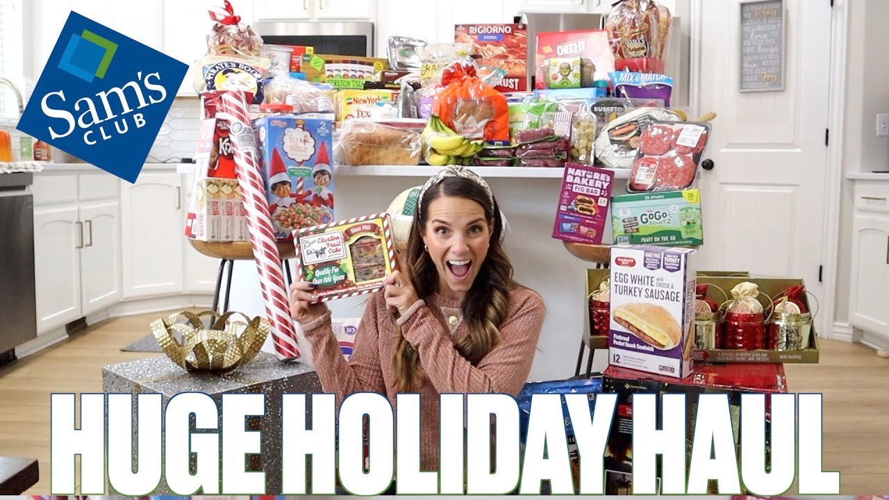 MASSIVE SAM'S CLUB HOLIDAY GROCERY HAUL | GROCERY SHOPPING FOR A BIG FAMILY BEFORE THE HOLIDAYS