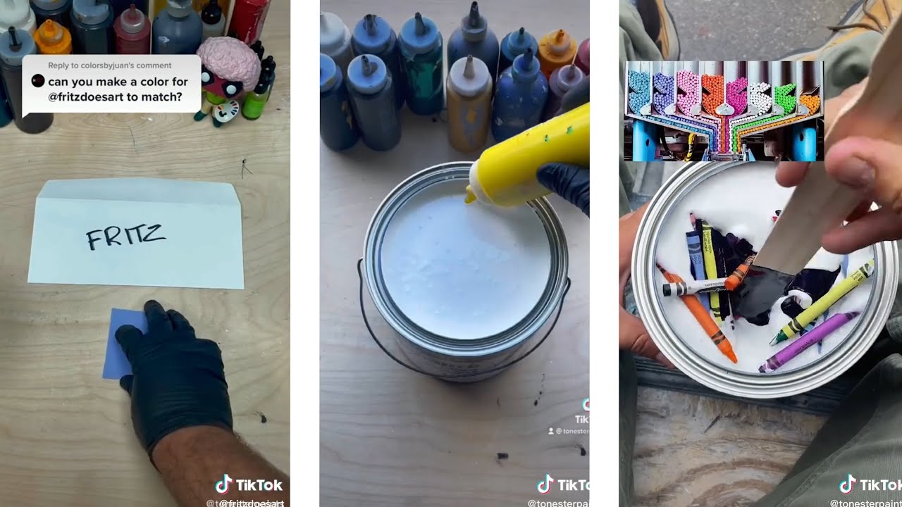 Paint Mixing ASMR #PaintMixing #ASMR #Fritzdoesart #Tonesterpaints #Tiktok
