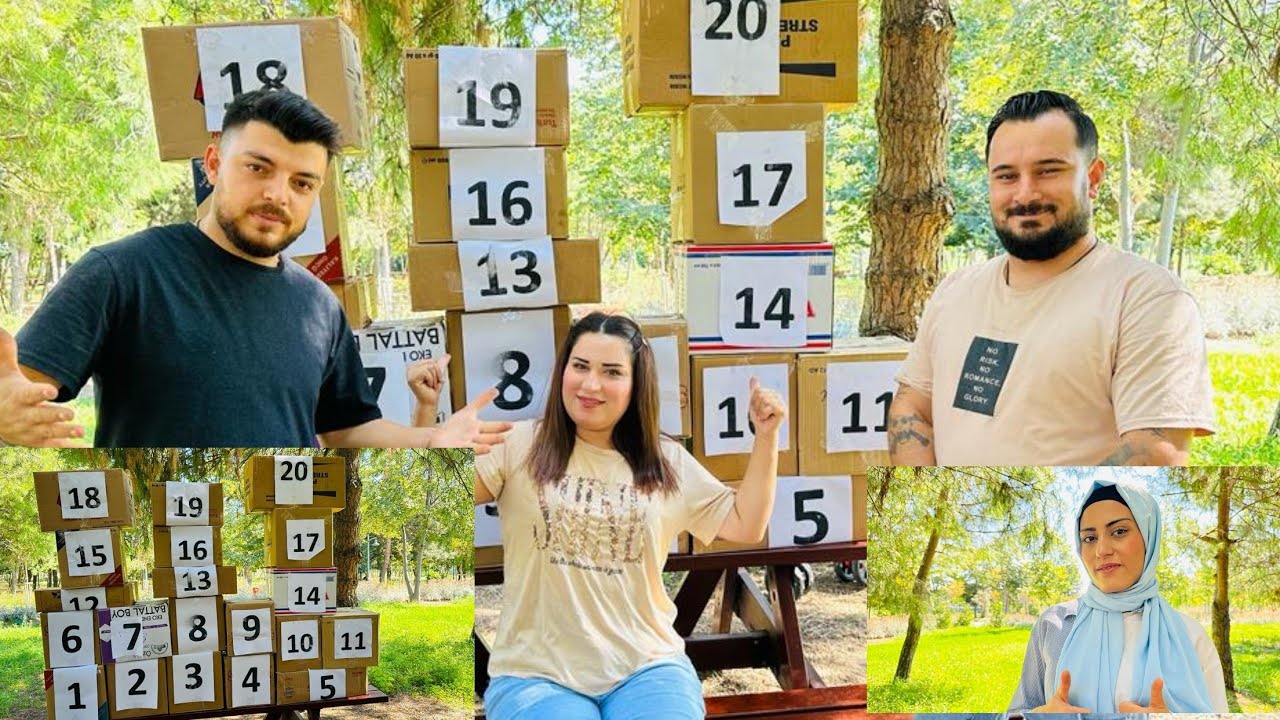 تحدي كراتين 📦 // مع روشين ومحدين فيديو بجنن تابعوا للاخير🤩