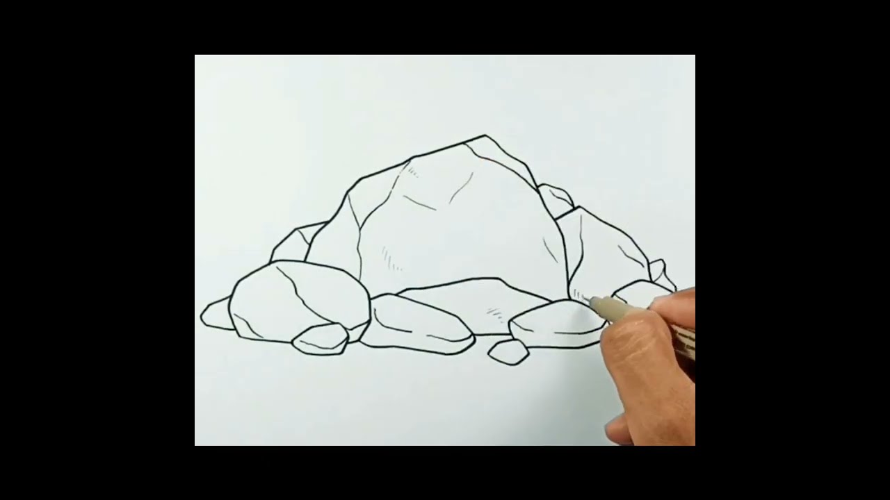 How to draw Rocks #shorts