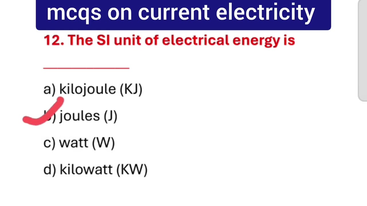 mcq on current electricity | physics mcqs |mcq on physics