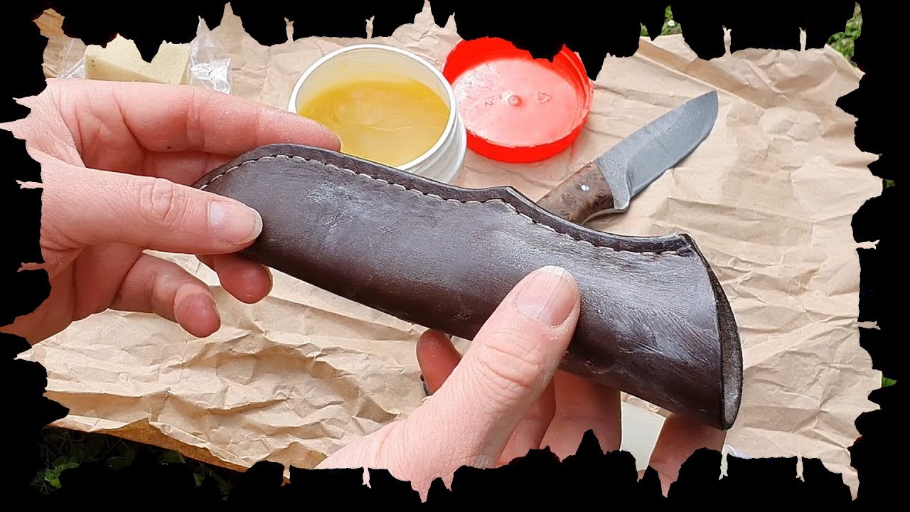 Bushcraft nůž, promaz&aacute;n&iacute; kožen&eacute;ho pouzdra