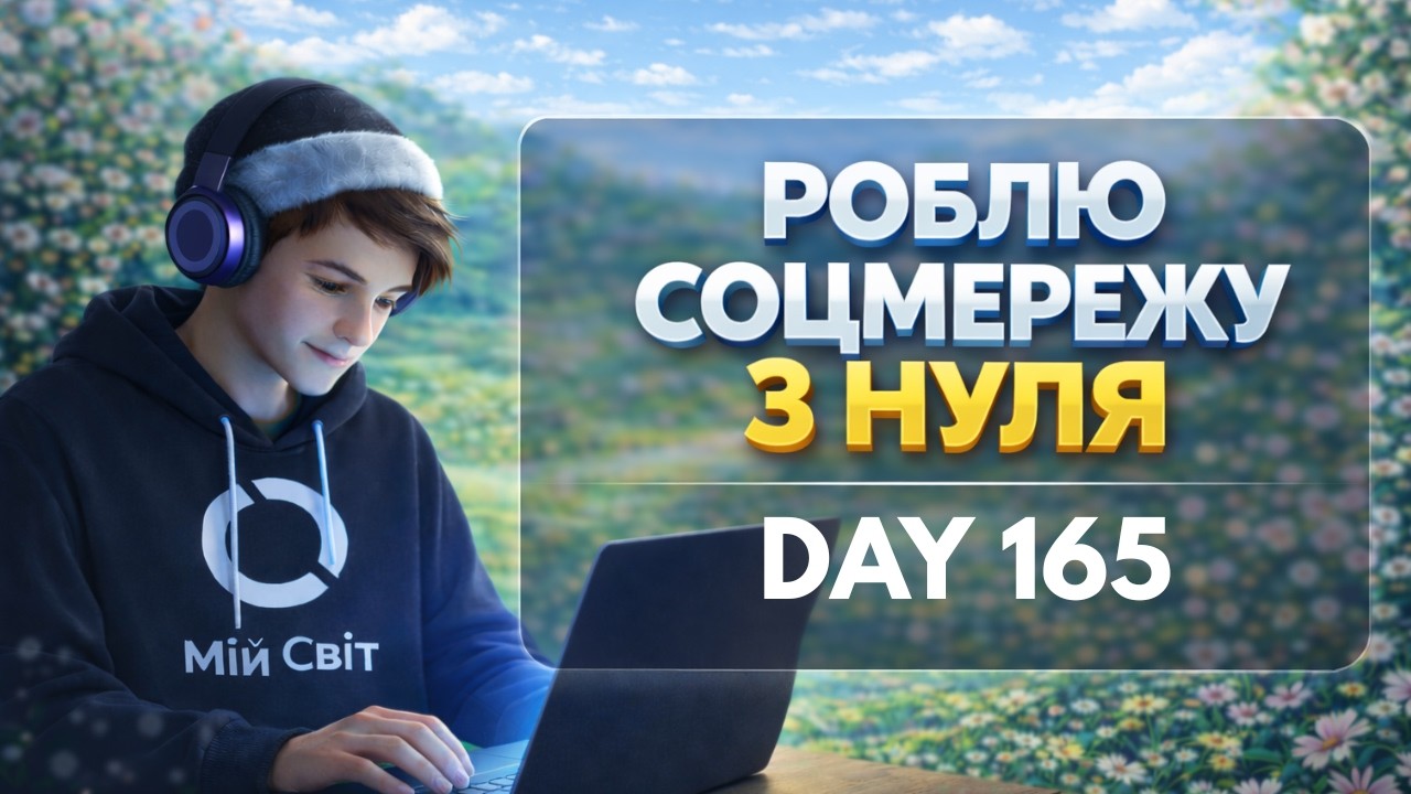 Day 165 ⚡ Розробка соцмережі з нуля Мій Світ Україна 🎄 Vibecoding + ChatGpt Plus + Codex CLI