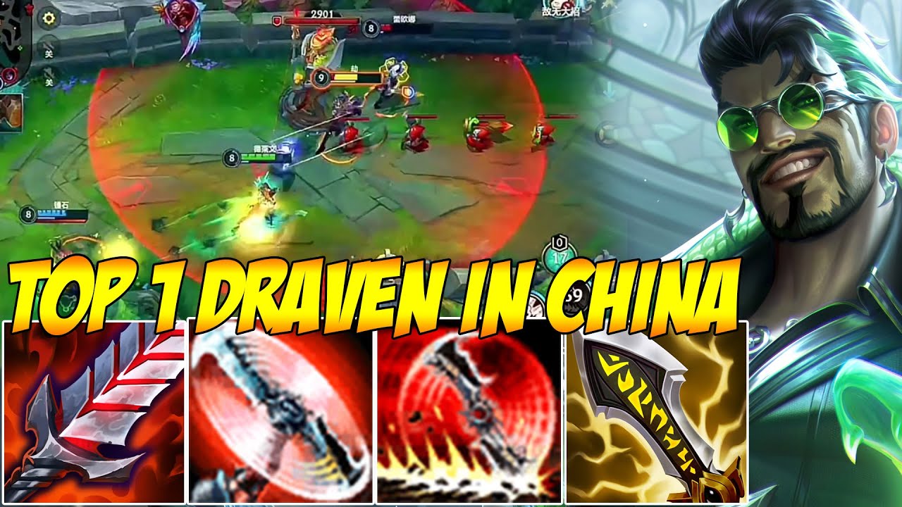 TOP 1 DRAVEN IN CHINA WILD RIFT - WTF IS THIS CHAMP!!! INSANE DAMAGE