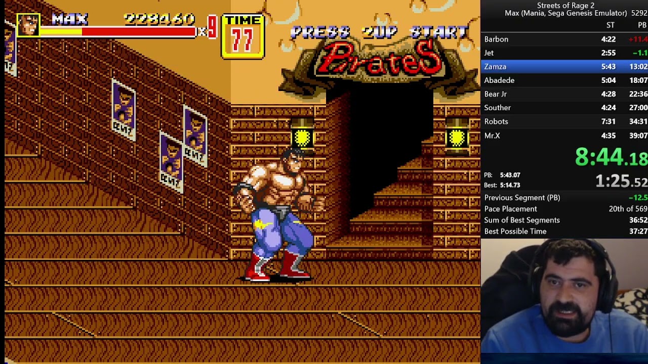 Showcase/Présentation Streets of Rage 2 Max Mania Speedrun