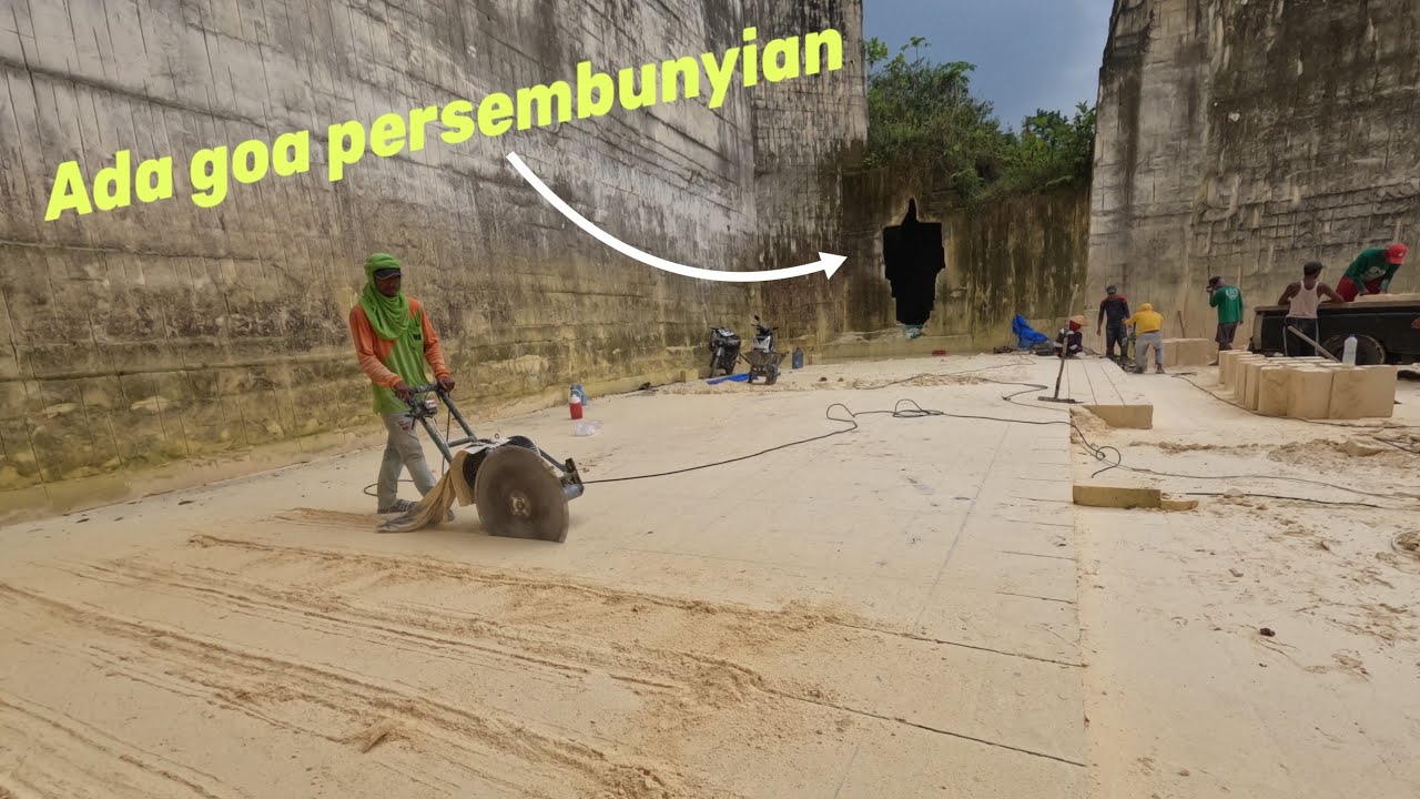 Tambang batu kumbung atau batu pondasi tuban | menggali perut bumi