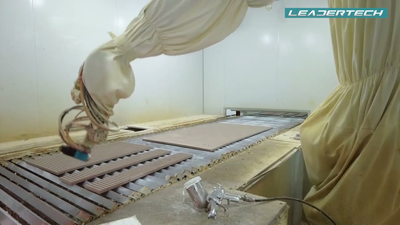 How does automatic glue spray line for wemhoener membrane press work |Glue spraying line for cabinet