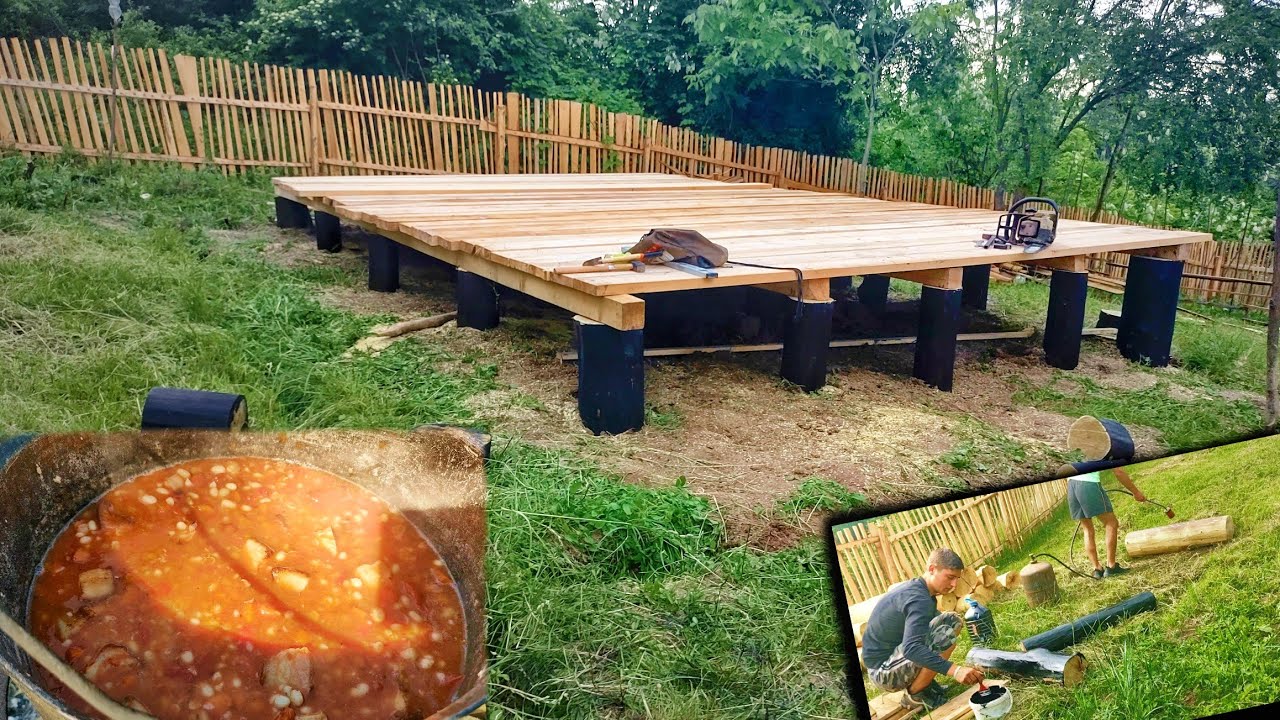 AM ÎNCEPUT CONSTRUCȚIA! O SA FIE CEA MAI FRUMOASĂ CABANĂ! + Fasole la ceaun!
