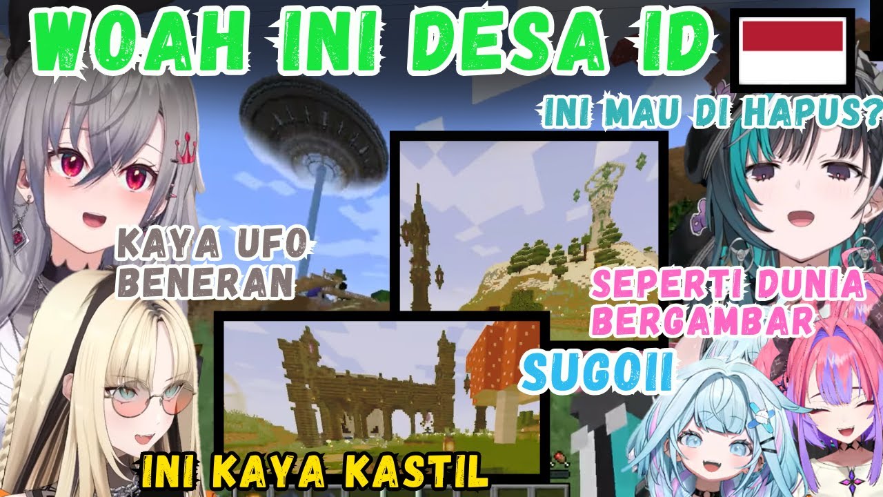 FLOW GLOW Terpukau Sama Keindahan DESA ID, Takut Desanya Dihapus Karena Server Baru【Hololive | Clip】