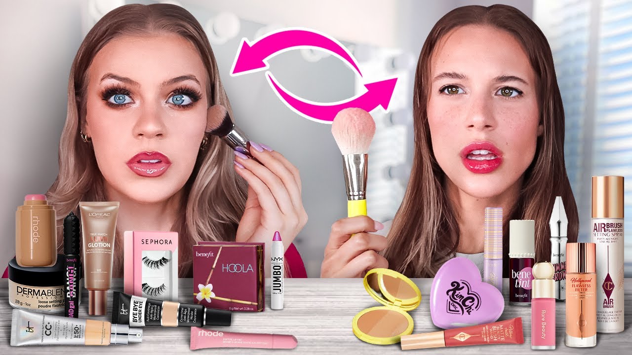 I SWAPPED Makeup Bags With My SISTER!