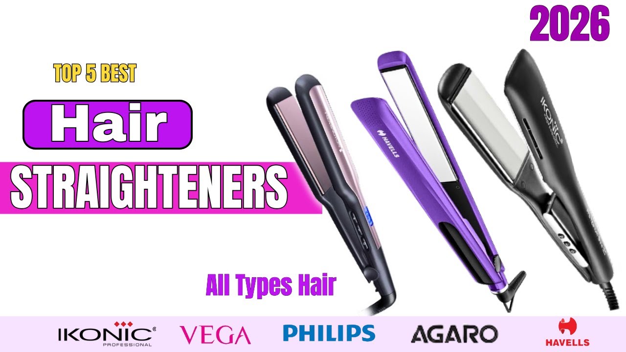 Top 5 Best Hair Straighteners In India 2026 | Phillips, Ikonic, Vega, Havells Straightener