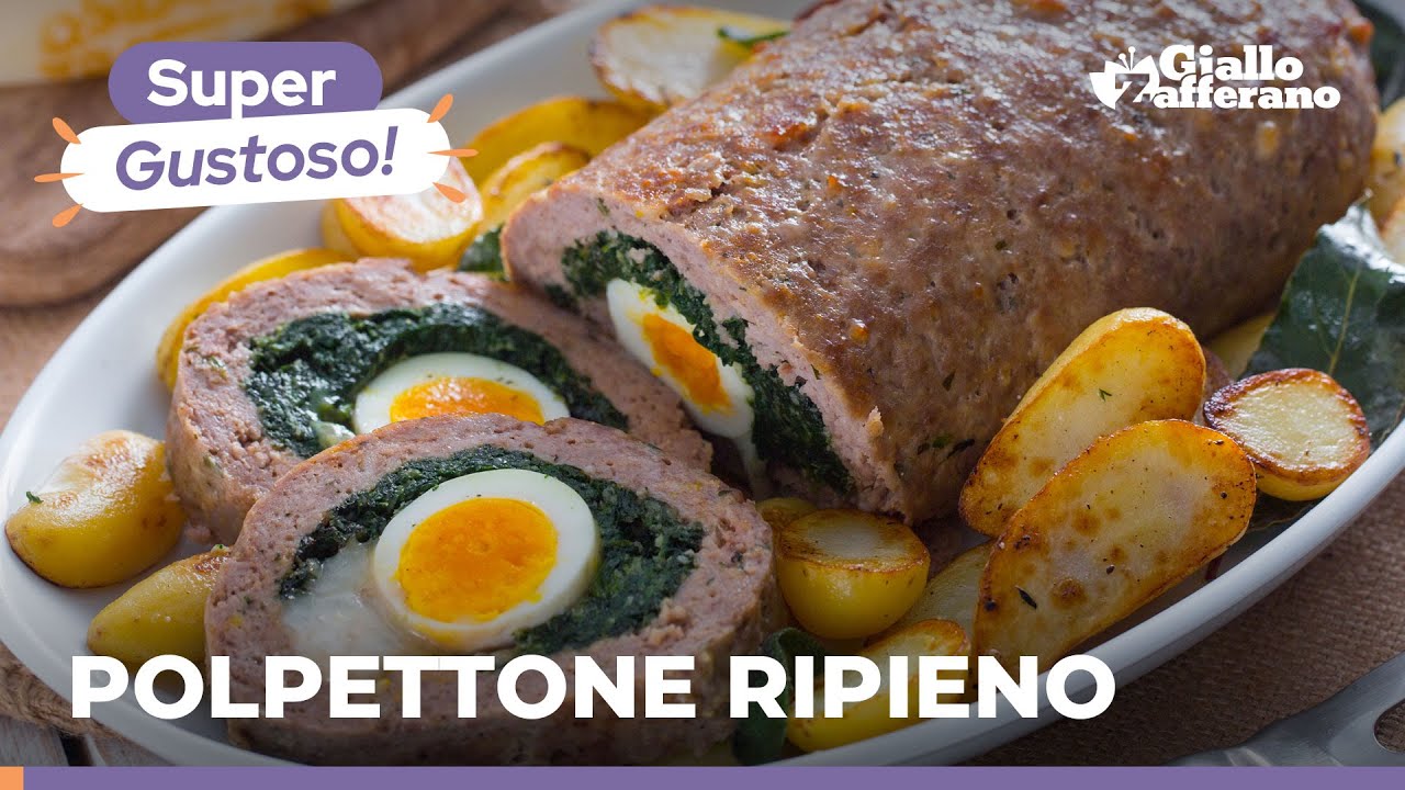 Мясной рулет, фаршированный сыром и шпинатом - аппетитное основное блюдо! 😋