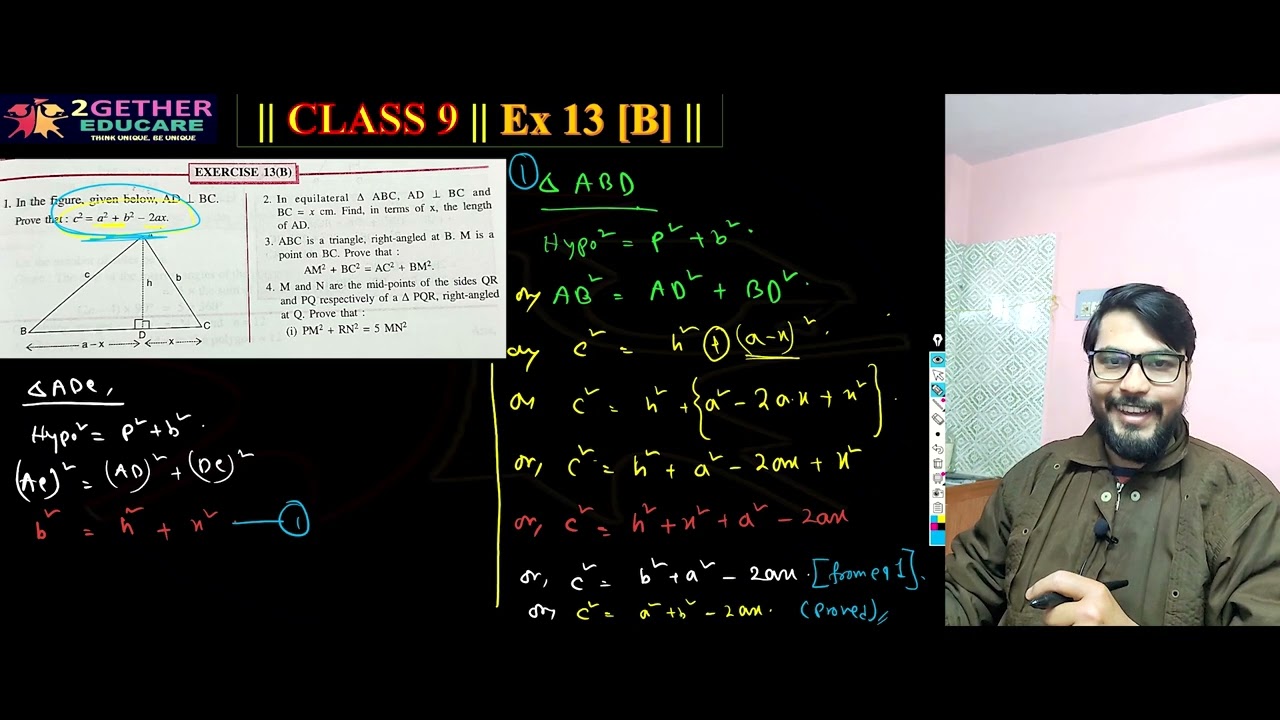 class 9 13(B) Pythagoras theorem PART 1
