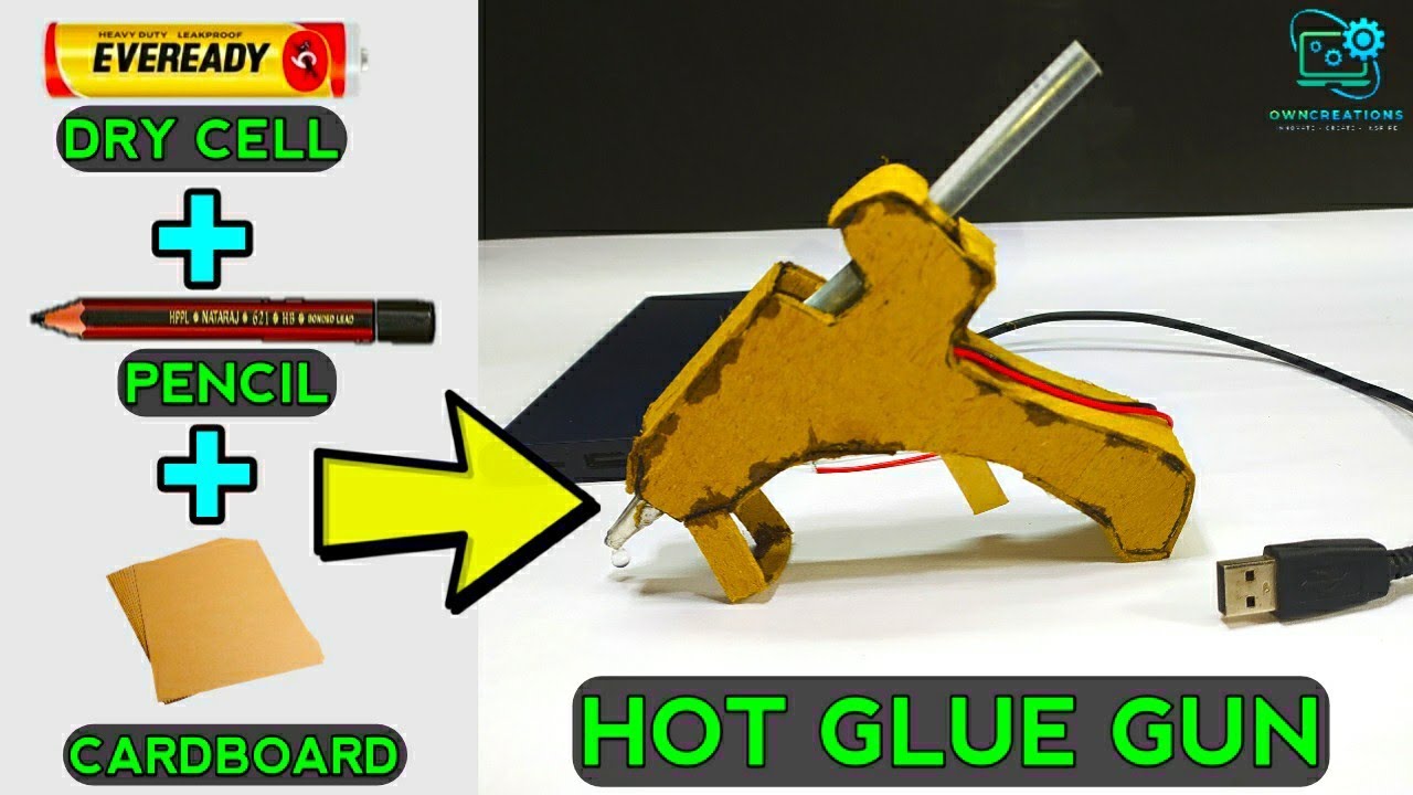 How To Make Hot Glue Gun Using Pencil || how to make glue gun at home || 100 % working glue gun