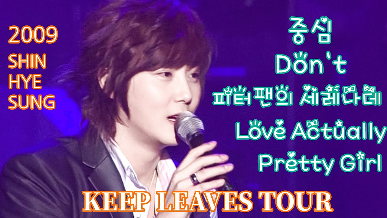 중심+Don't+피터팬의 세레나데+Love Actually+Pretty Girl 2009 신혜성 SHIN HYE SUNG KEEP LEAVES TOUR IN SEOUL