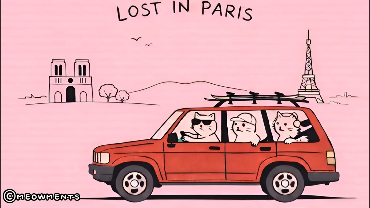 Paris Golden Hour Drive 🚗 | Pop Groove • Jazzhop • Cafe Study Music