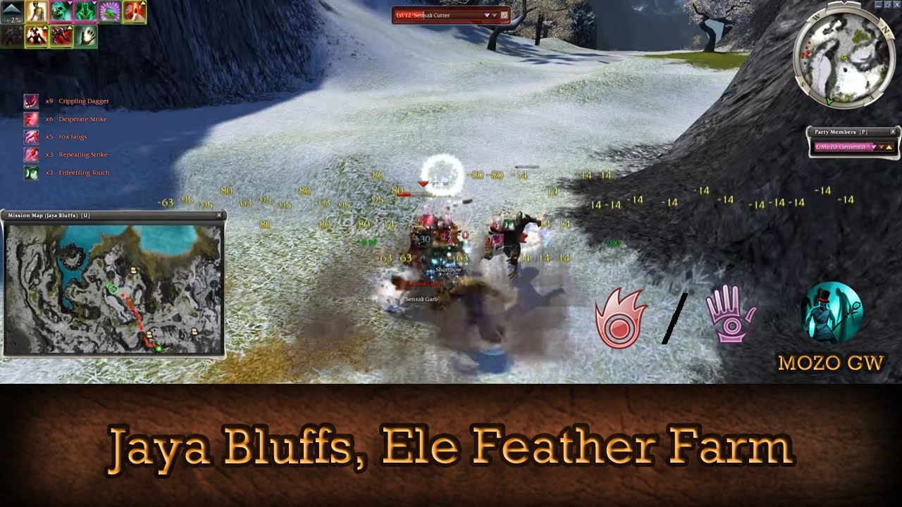 Jaya Bluffs Tengu Feather Farm, Shockwave - Guild Wars Elementalist Farm E/Me NM