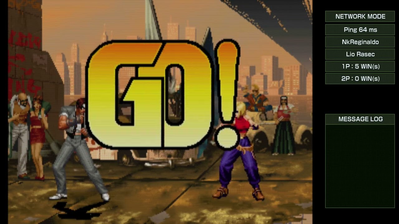 Partidas online de The King of Fighters'98 com o Lio Rasec (Julio) .