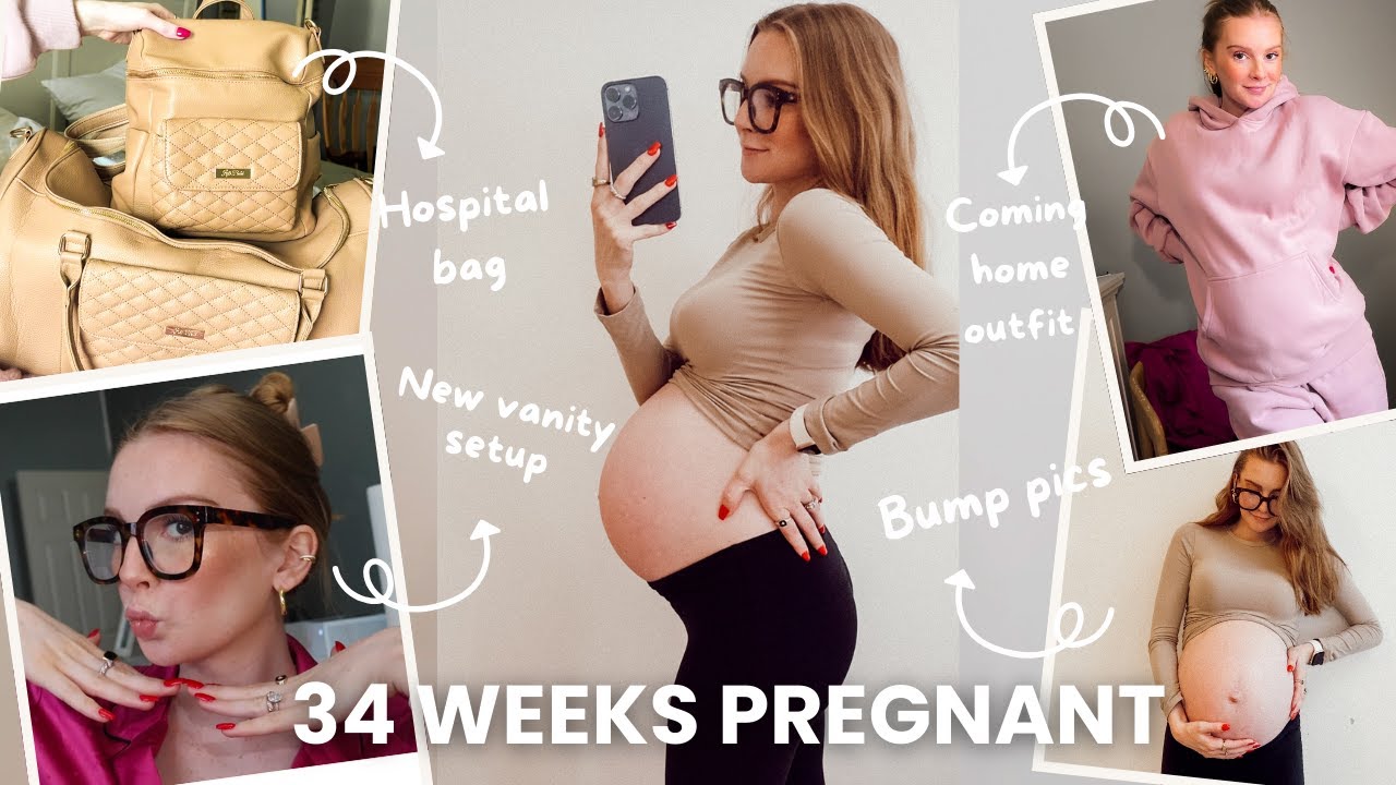 Chatty Day in the Life at 34 Week Pregnant | Hospital Bag Reveal | Amazon Haul & Belly Bump Pics!