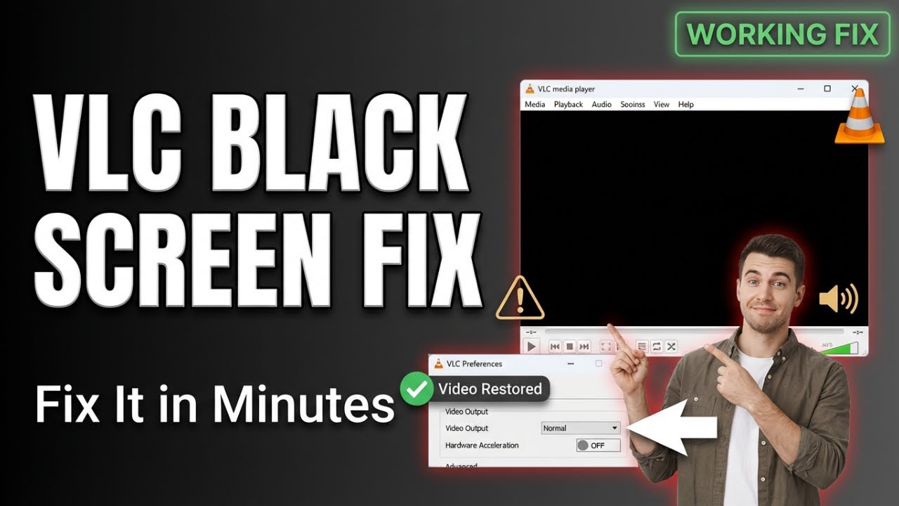 Fix VLC Media Player Black Screen Issue (Step-by-Step Guide)