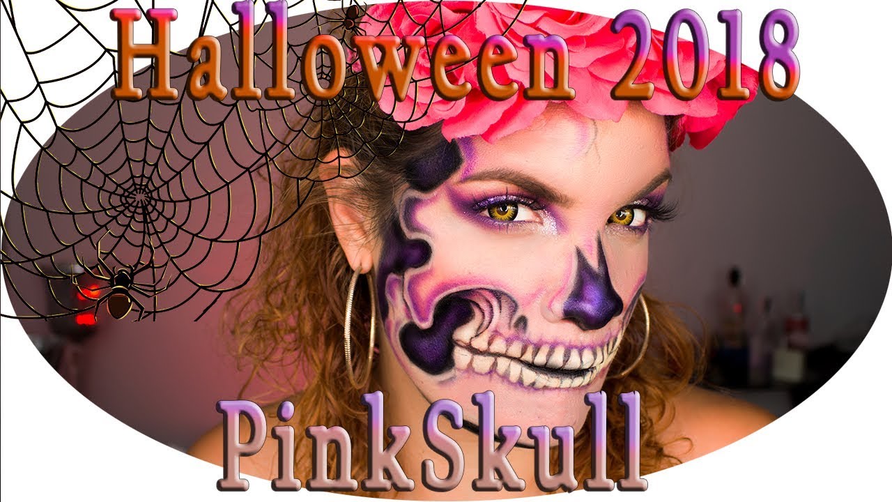 [ Maquillage Halloween 2018 N°2] Maquillage Halloween Pink skull