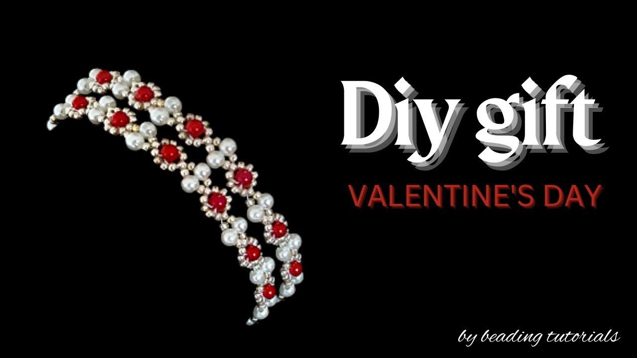 DIY Valentine's Day gift. Beads bracelets. Tutorial